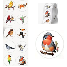 Re-usable Bird Stickers - Roll of 50's